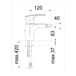 Baterija za bide e50B crna  00588B - Slika 2