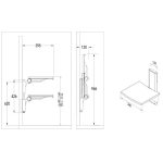 Sedište za tuš kabinu SDL 593930 - Slika 2