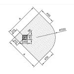 Tuš kada Moonwalk 90x90 R550 LM Manhattan 922870 - Slika 2