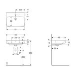 Umivaonik Selnova Square 500.299.01.1 (65x48) - Slika 3