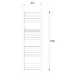 Sušač Warme Werra 40x120 mat crni - Slika 3