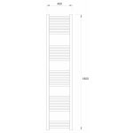 Sušač Warme Werra 40x180 mat crni - Slika 3