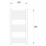 Sušač Warme Werra 40x80 mat crni - Slika 3