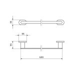Držač peškira 60 cm Mistique JM901 - Slika 2