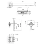Termostatska baterija sa slapom 2T31201B - Slika 2