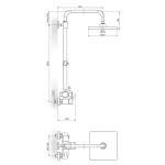 Baterija za tuš kadu Quadro JQ37251 - Slika 2