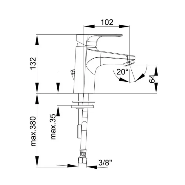 Herz Infinity – Baterija za umivaonik i10 - 00004 - Slika 2