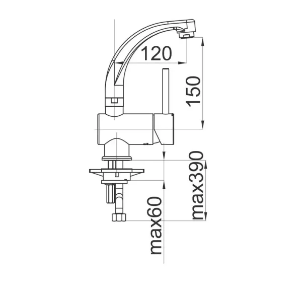 Herz Fresh – Baterija za umivaonik f15 - 00045 - Slika 2