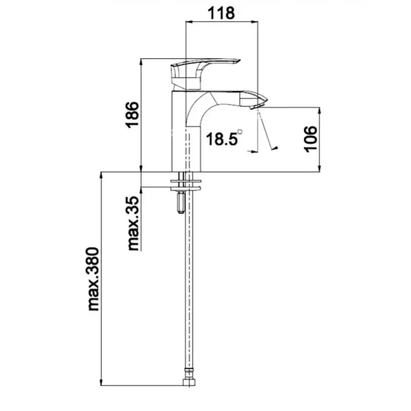 Herz Elite – Baterija za umivaonik e10 - 00088 - Slika 2