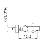 Herz Fresh – Termostatska baterija za kadu t30 - 00339 - Slika 2