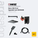 Herz Sq black - Ugradni set Duo ugradni 00364B