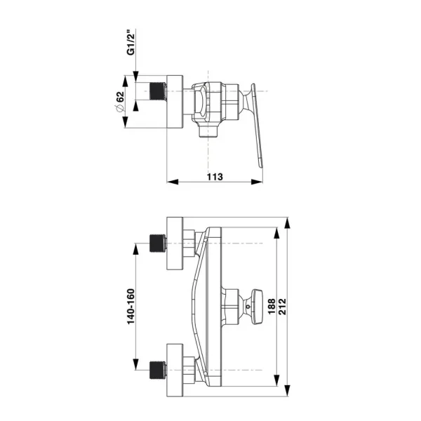 Herz Zen – Baterija za tuš kadu u40 - 00430 - Slika 2