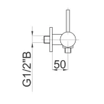 Herz Fresh – Baterija za tuš kadu f40 - 00434 - Slika 2