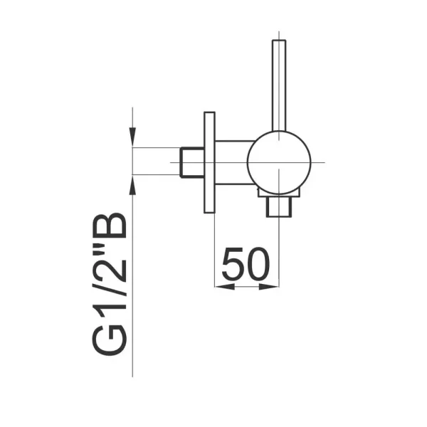 Herz Fresh – Baterija za tuš kadu f40 - 00434 - Slika 2