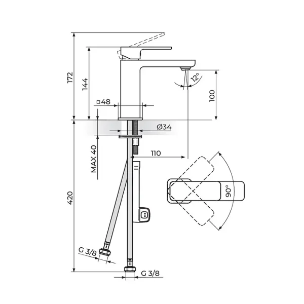 S/2 baterija za lavabo 230201 - Slika 2