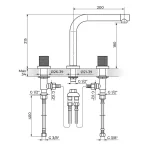 Baterija podgradna za lavabo 230309G - Slika 2
