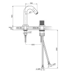 Baterija podgradna za lavabo 230401G - Slika 2