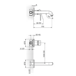 Uzidna baterija za lavabo 231402G - Slika 2
