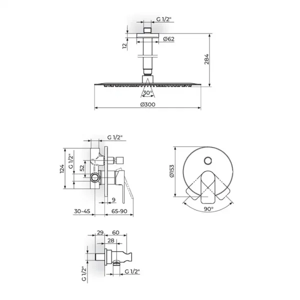 S/2 baterija za tuš kadu 231603 - Slika 2