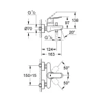Grohe - za kadu Eurosmart Cosmopolitan 32831000 - Slika 2