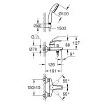 Grohe - za tuš kabinu Eurosmart 33555002A - Slika 3