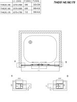Tuš vrata SQ LINE TV/4D 140 S/K BELA 511730 - Slika 2