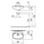 Lavabo FAYANS 450 R - Slika 2
