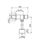 Ugaoni ventil za pisoar 4/6 sekundi A76104 - Slika 2