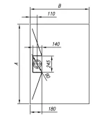 Tuš kada Acro 140x90 ugradna 560980 - Slika 3