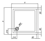 Tuš kada Canary 80x80 922770 - Slika 3