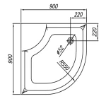 Tuš kada Dixie 90x90 790070 - Slika 2