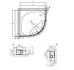 Tuš kabina SQ line R90 S/CH DIXIE bela 511490 - Slika 3