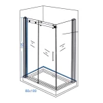 Tuš kabina Elegance 8010 80x100 LINNI gray - Slika 2