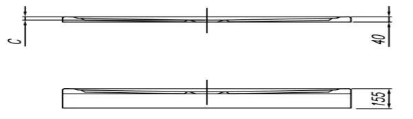 Tuš kada Flamenco 180x80 ugradna 782180 - Slika 3