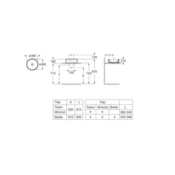 Gap nadgradni umivaonik – A3270MJ000 (Fi 39) - Slika 2