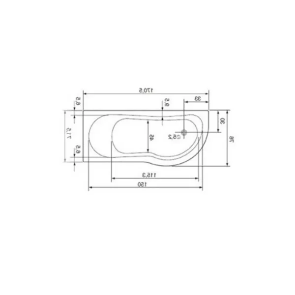 Kada Gloria, Desna, Hidroaero 170x70/76x61 - Slika 4