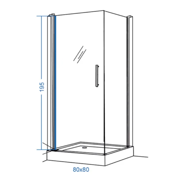 Tuš kabina Ideal 8003 80x80 LINNI - Slika 2