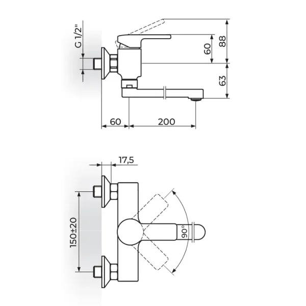 Baterija za sudoperu-lavabo B 2 JB32120 - Slika 2