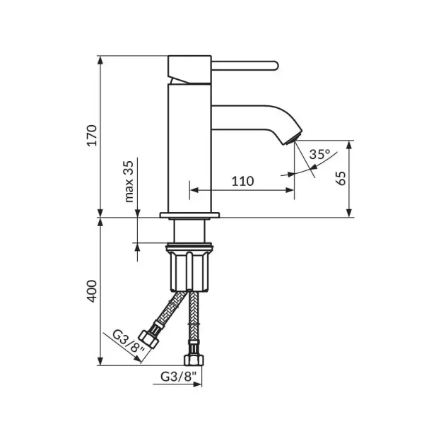 Baterija za lavabo DARK JD30101 - Slika 2