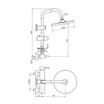 Baterija za tuš kadu DARK JD37251 - Slika 2