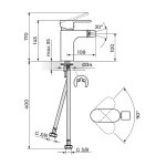 Baterija za bide MISTIQUE JM39101 - Slika 2