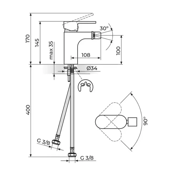 Baterija za bide MISTIQUE JM39101 - Slika 2