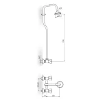 Baterija za tuš kadu KLASIK K10250 - Slika 2