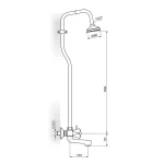 Baterija za tuš kadu KLASIK K12250 - Slika 2