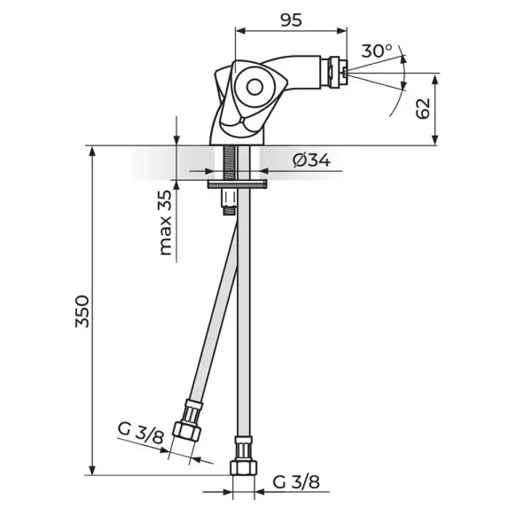 Baterija za bide KLASIK FUMME KF29101 - Slika 2