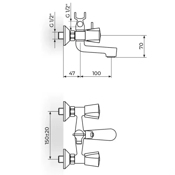 Baterija za kadu KERAMIC KK12101 - Slika 2