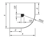 Tuš kada Lavolta R100 561330 - Slika 3