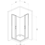 Tuš kabina 80x80x185 BEZ KADICE JA5180 - Slika 2
