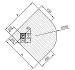 Tuš kada Moonwalk 100x100 R550 LM Manhattan 922890 - Slika 3