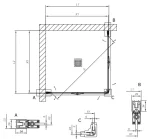 Tuš kabina 80x80 Q 80 SBR/1 Polaris fold 516090 - Slika 3